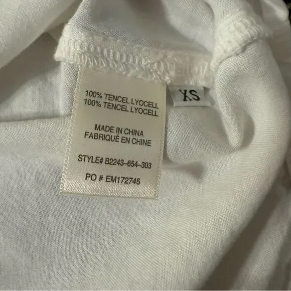 Bella Dahl White V-Neck Frayed Tencel Cami - Picture 8 of 9